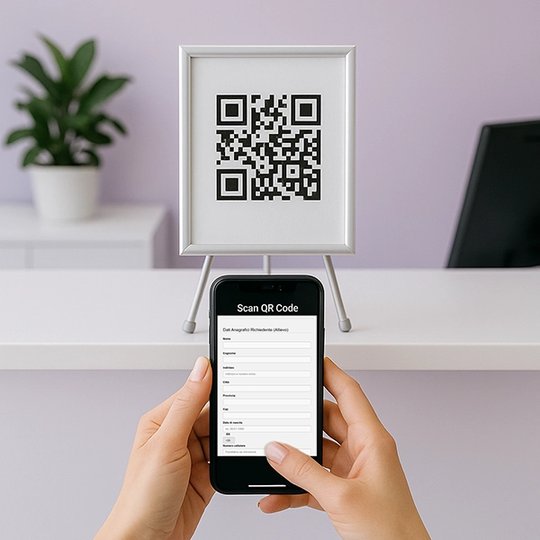 Il socio scansiona il QR-Code e compila il modulo online